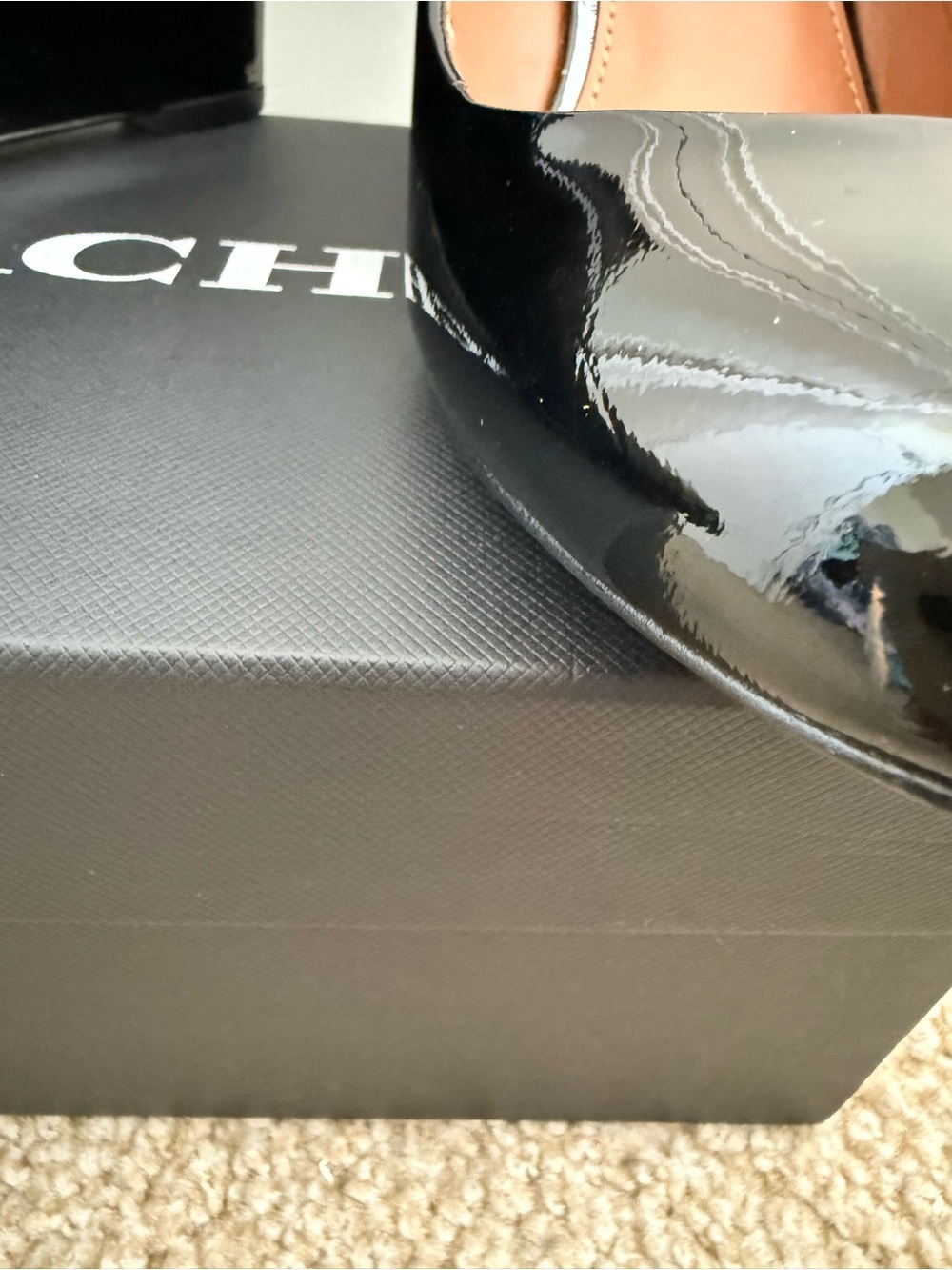 Coach Rileigh Black Patent Leather Wedges - Picture 4 of 6